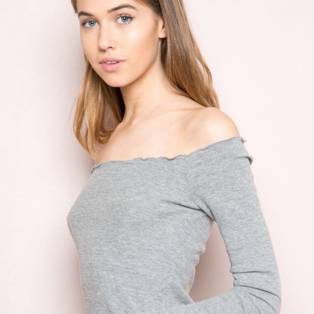 Brandy Melville off the shoulder long sleeve top